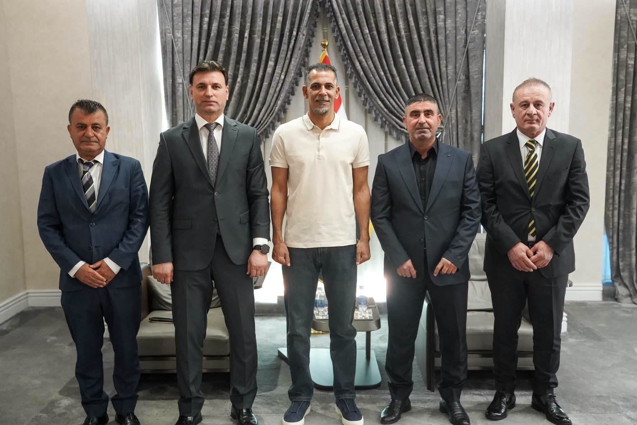 سەردانی شاندی یەکێتی تۆپی پێی کوردستان بۆ لای یەکێتی تۆپی پێی عێراق